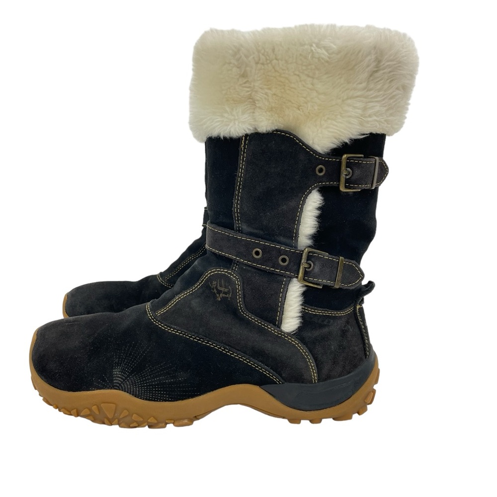 Salomon Lhasa Suede & Fur Boots 9 Black - Picture 6 of 16